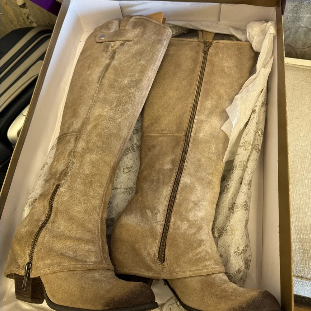 Fergie Over the Knee Boots in Taupe - Picture 5 of 6